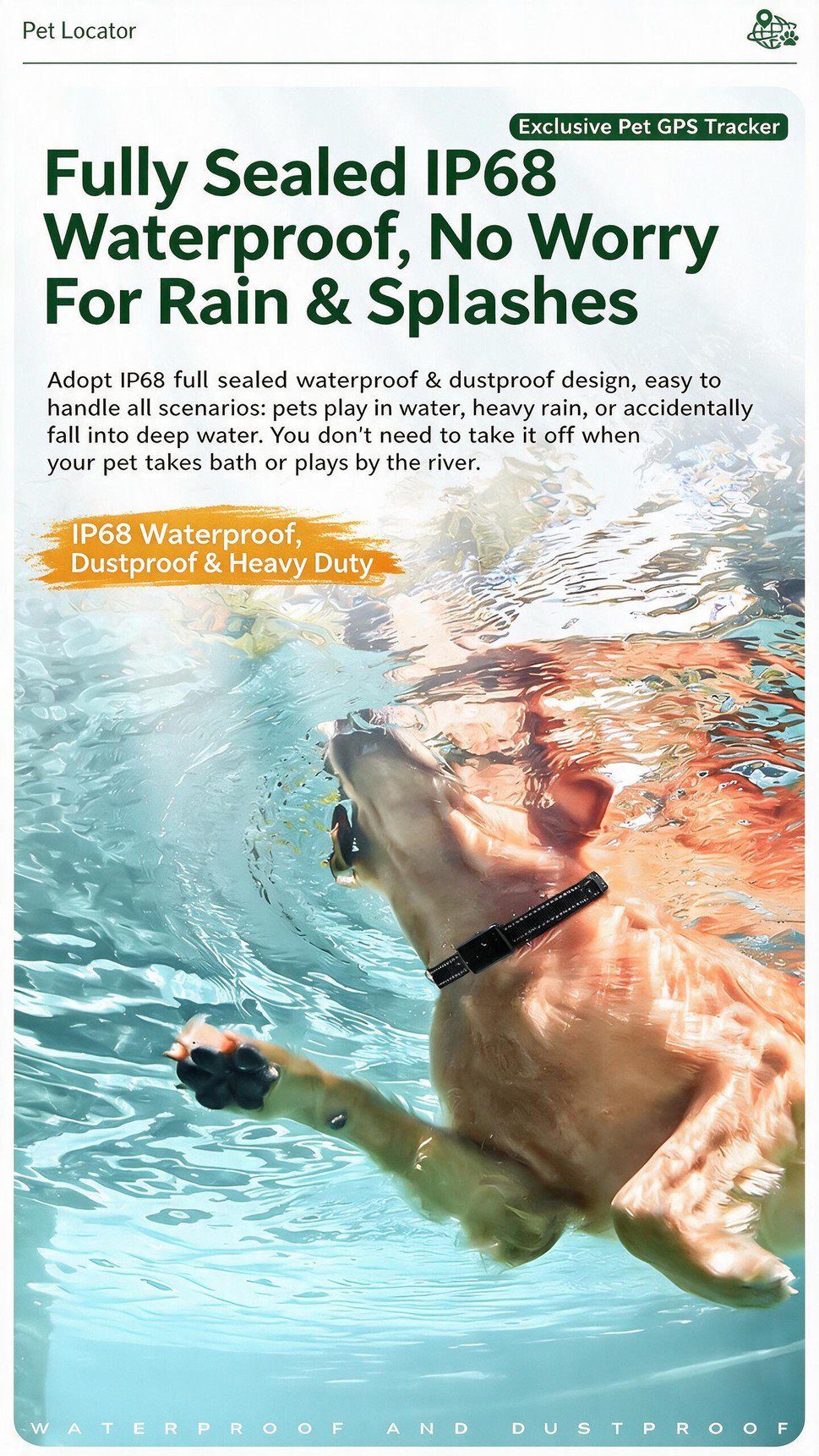 Pet GPS Tracker for Dogs and Cats