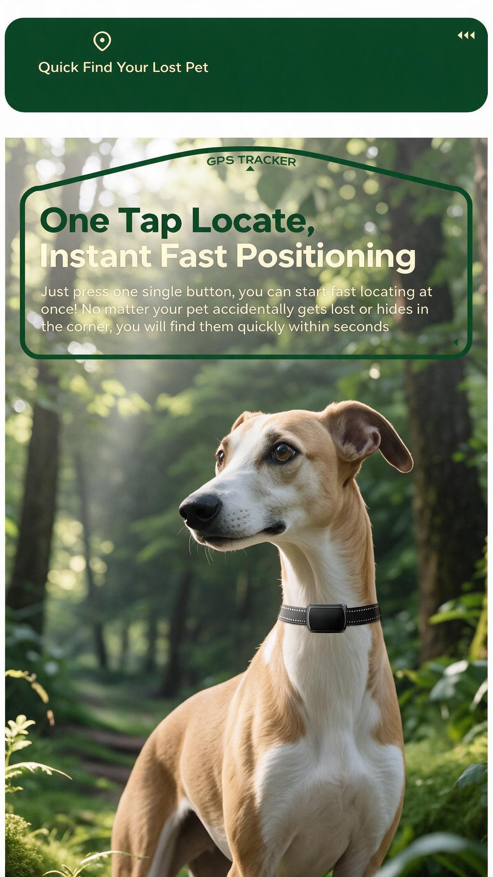Pet GPS Tracker for Dogs and Cats