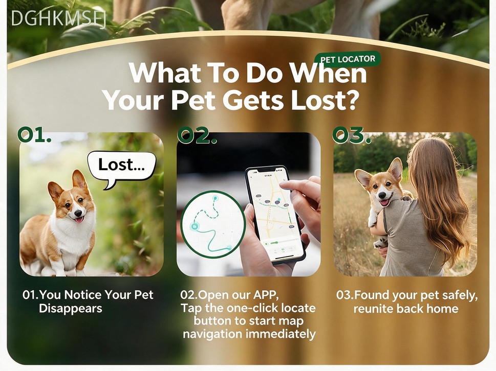 Pet GPS Tracker for Dogs and Cats