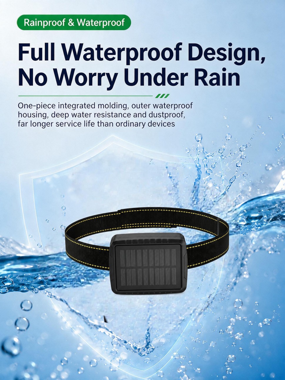 Solar cattle GPS tracker anti-lost collar for farm grazing livestock