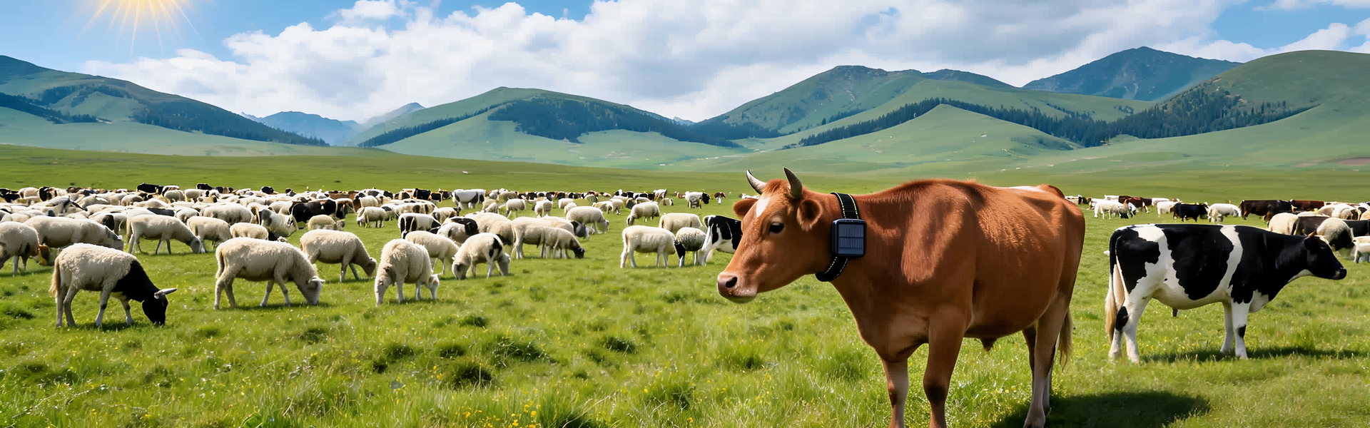 Long standby solar cattle GPS tracker with rechargeable battery